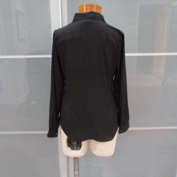 Ann Taylor Long Sleeve Button Front Blouse - Picture 3 of 5